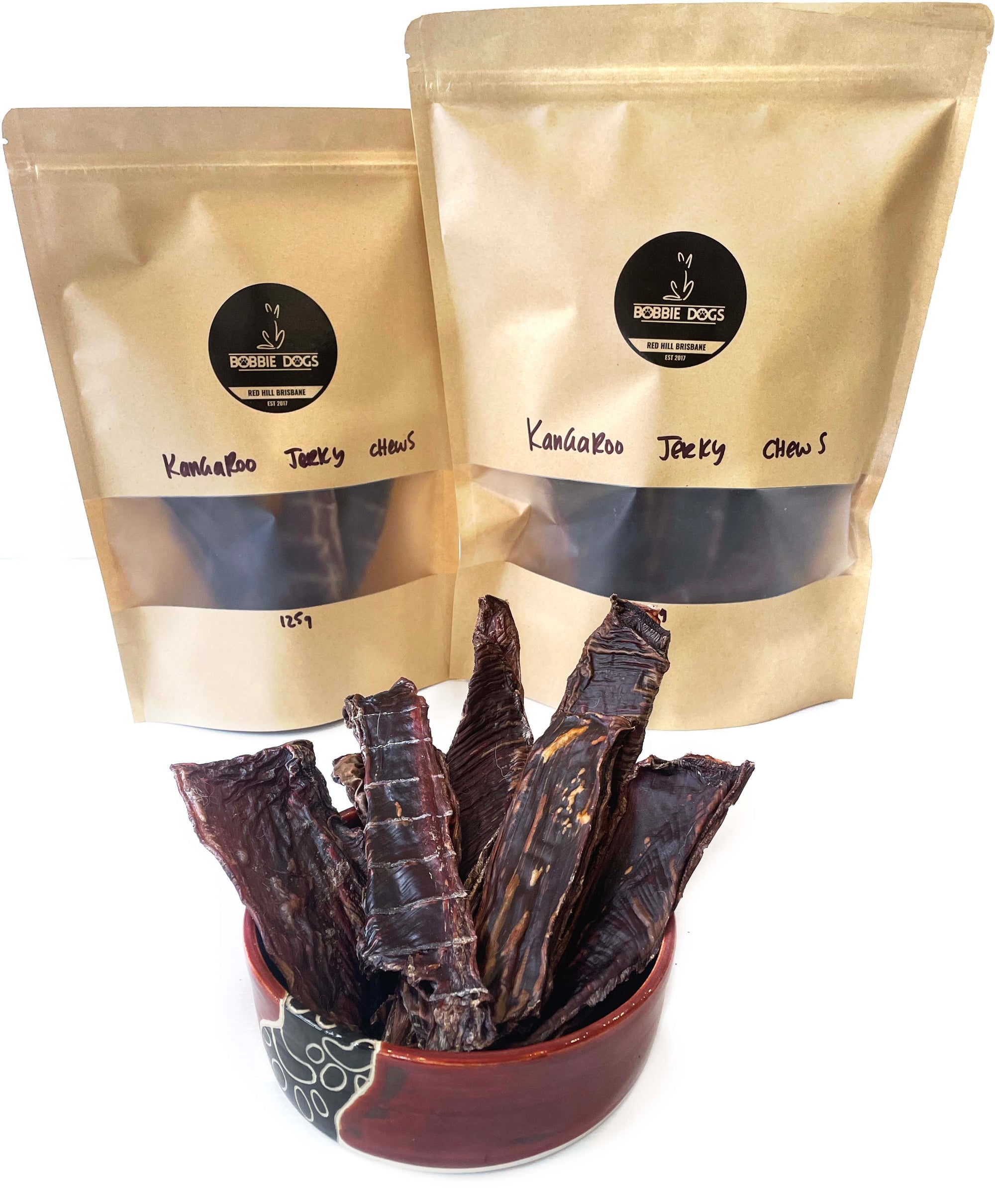 Kangaroo Jerky chews Dog Treats - Australian natural dog treats