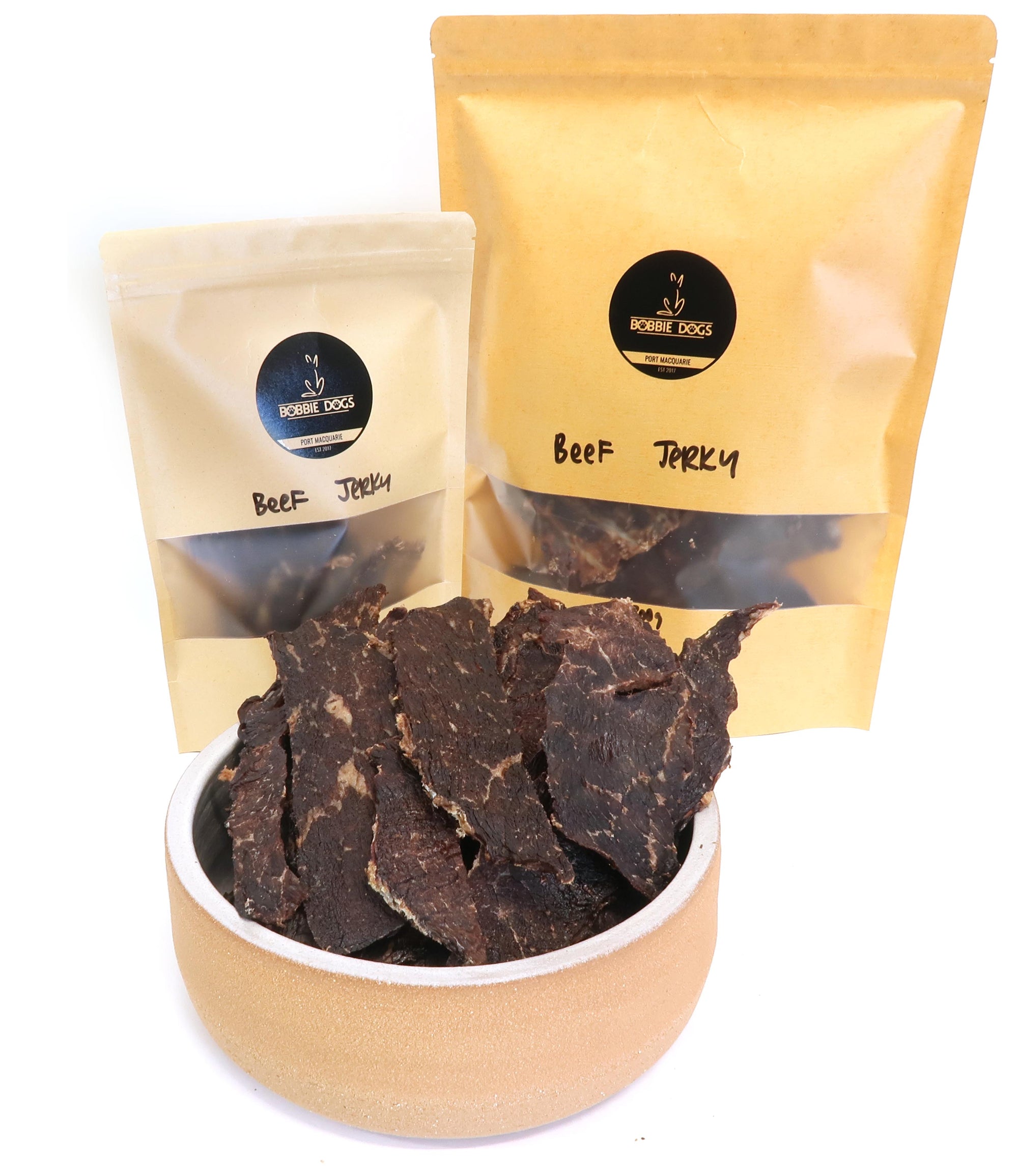 dog treats low fat beef jerky - natural australian made dog treats