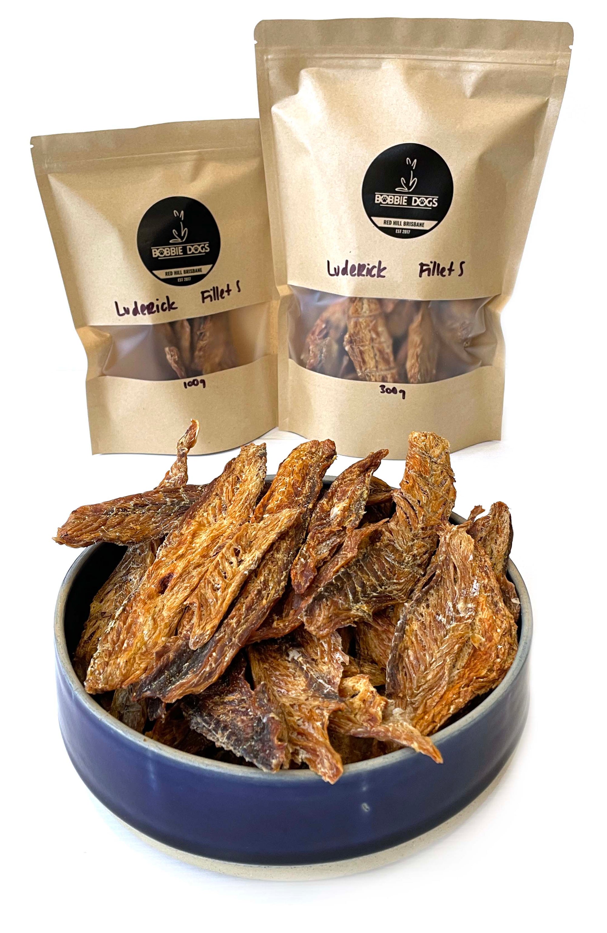 Luderick fish dog treats sustainable natural seafood dog treats