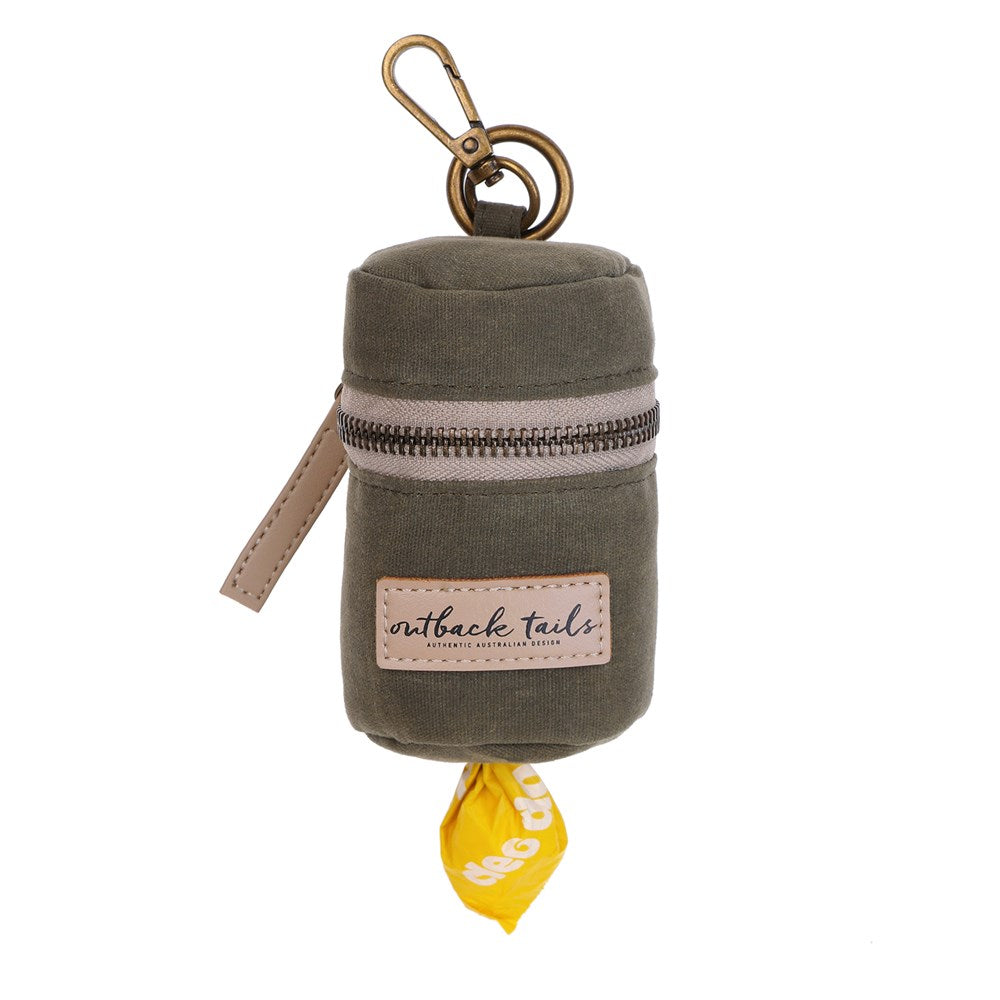 Outback Tails Waxed Canvas Poop Bag Holder