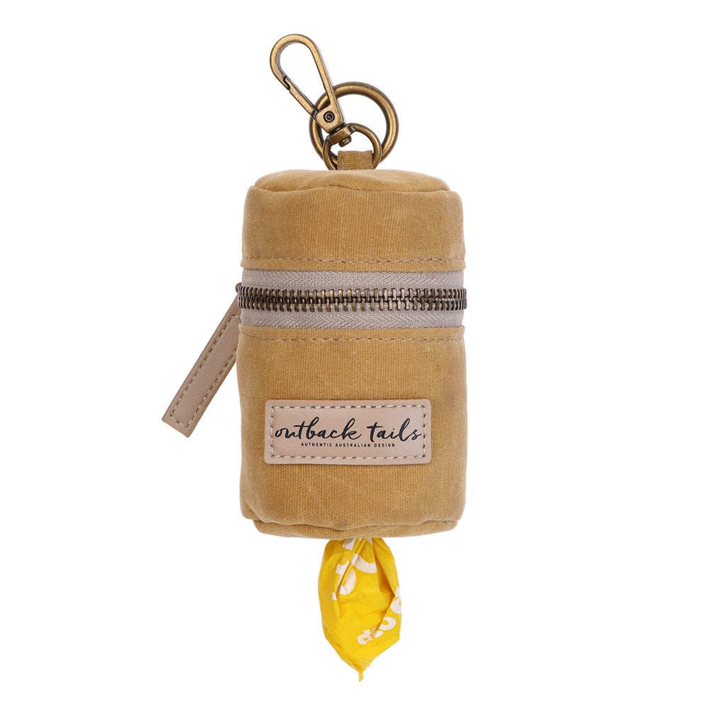 Outback Tails Waxed Canvas Poop Bag Holder